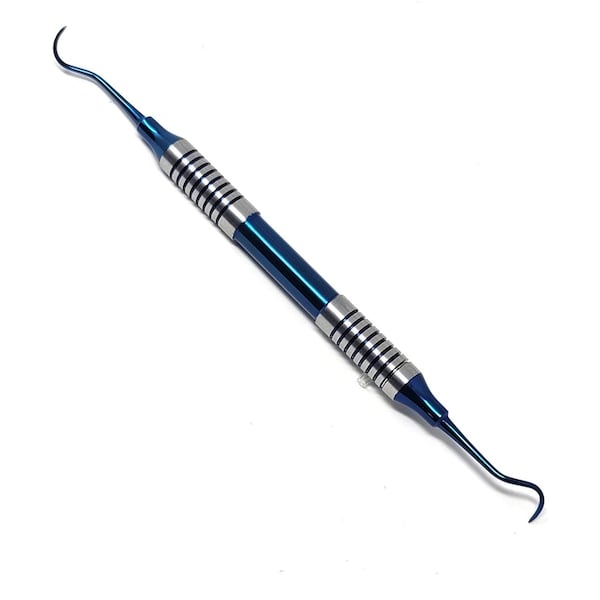 A2Z Scilab Hollow Handle Sickle Montana Jack Blue Titanium Double Ended Stainless Steel Dental Tool A2Z-ZR934 - main